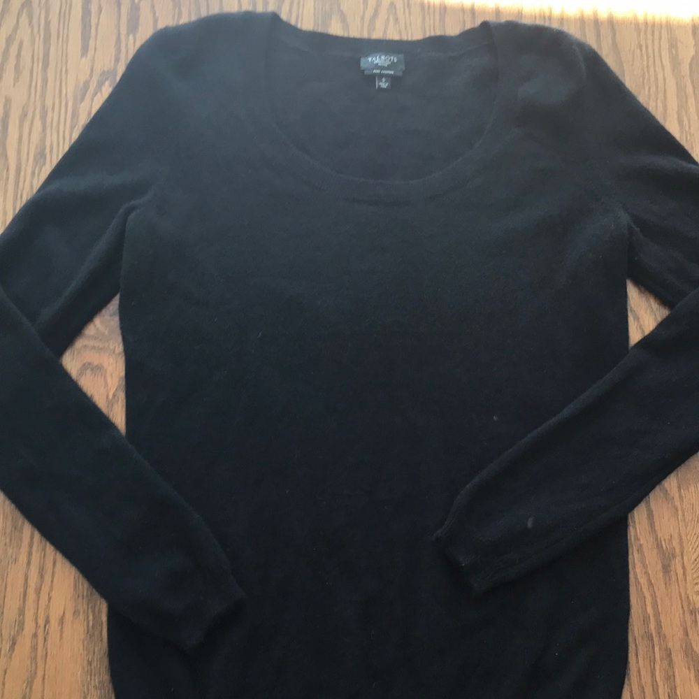 Talbots Pure Cashmere Black Pullover